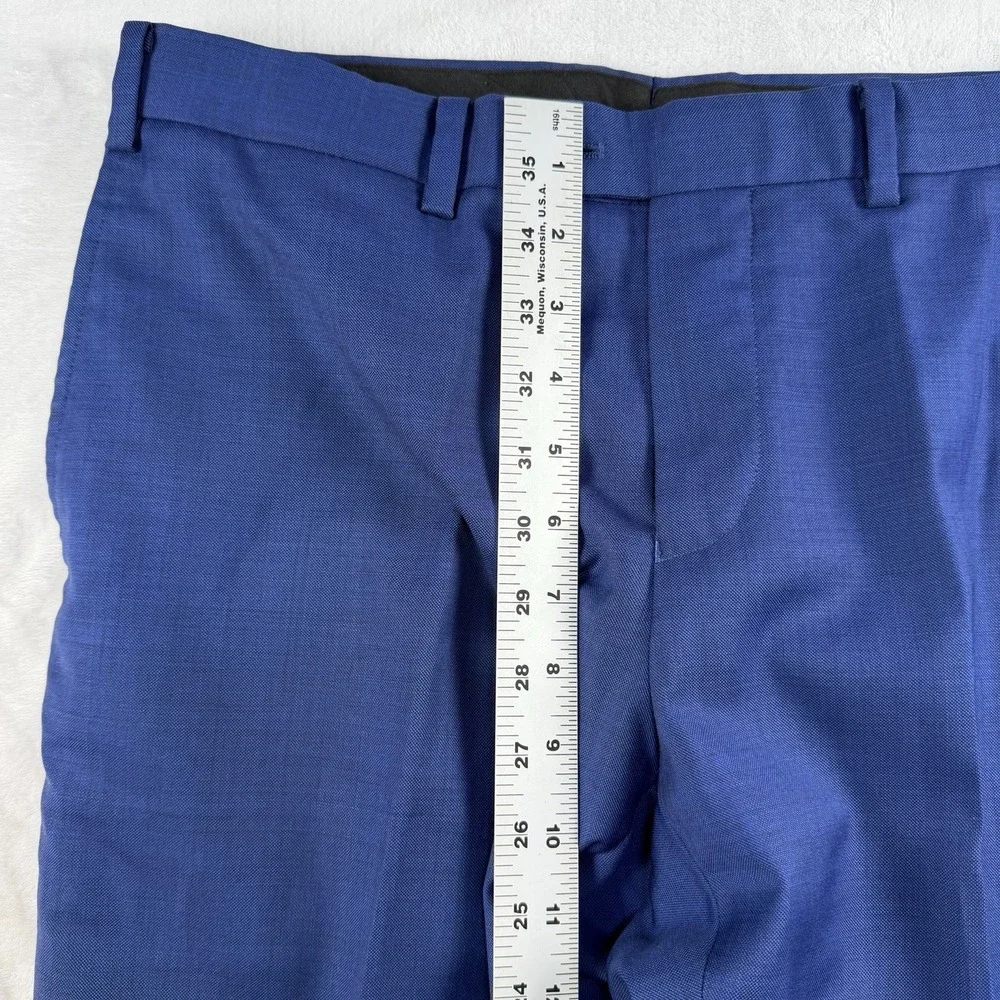 Indochino Royal Blue Suit Mens 38R Pants 30x29 100% Wool Slim Fit Career Wedding